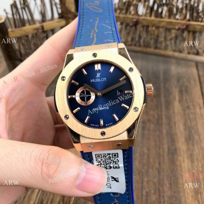 Fake Hublot Classic Fusion Black Dial Rose Gold Watches 42mm